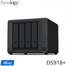 Synology DS918+ NAS (4Bay/Intel/4GB) 網路儲存(不含硬碟)
