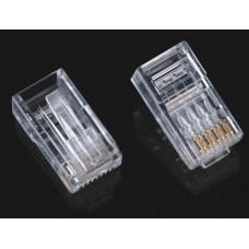 CAT6 100入 8P8C 3叉 水晶頭 網路頭 RJ45 鍍金